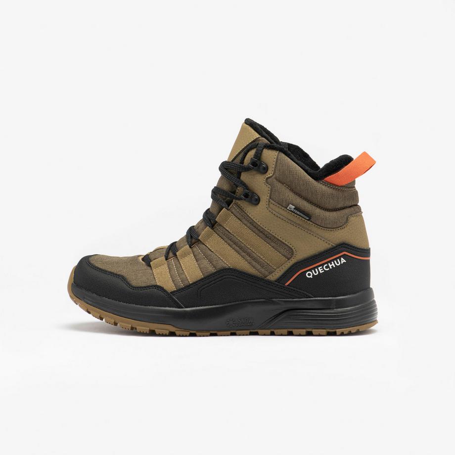 Chaussures hiver de randonnée chaudes et imperméables homme, NH500 marron