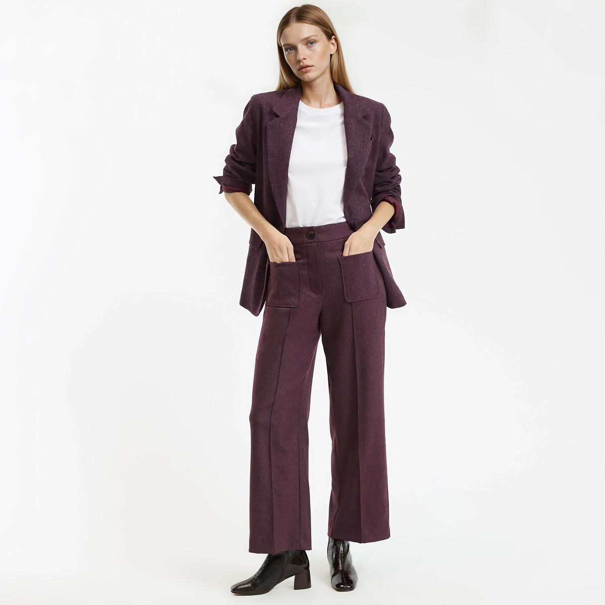 La Redoute Collections Gerade geschnittene 7/8 Fischgrätenmuster Hose  