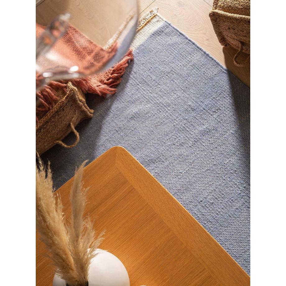 Benuta Tappeto di lana Karla Azzuro  