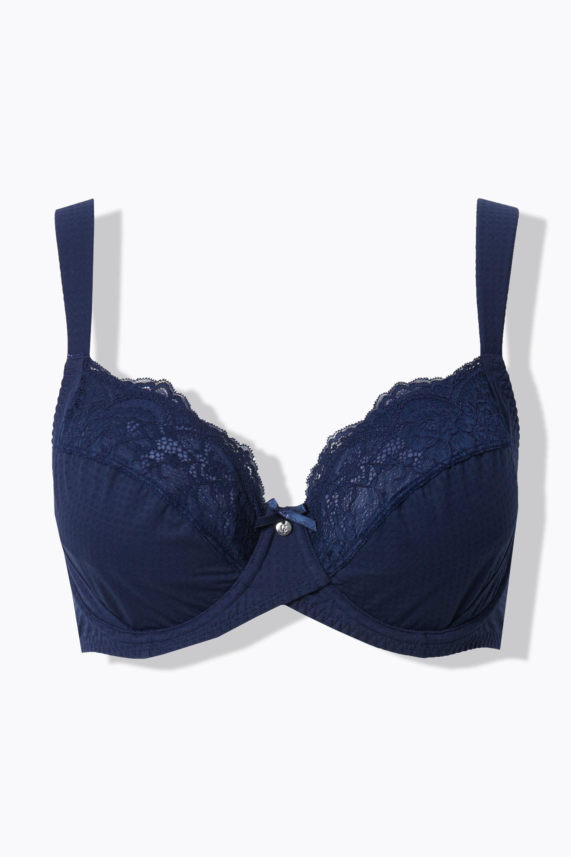 Ulla Popken Jacquard Spitze Bügel BH Softcups  