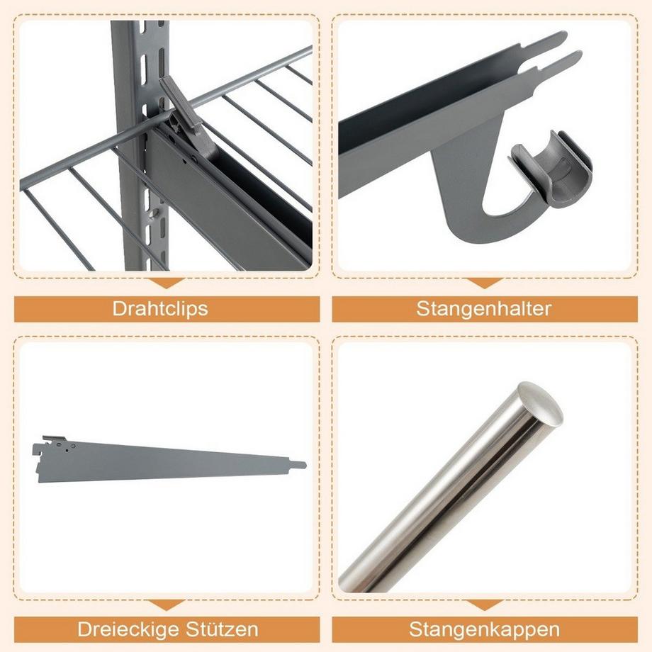 Northix Sistema di organizzazione dell'armadio espandibile  