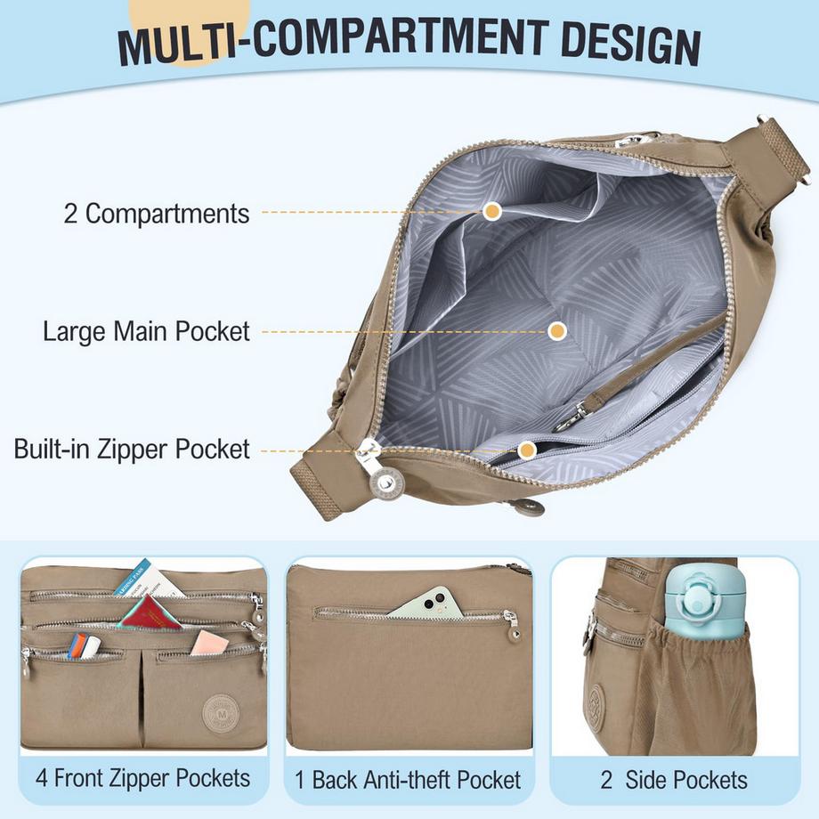 Only-bags.store Sac à Bandoulière, Sac à Bandoulière Étanche De Grande Capacité, Sac à Main Décontracté avec De Nombreux Compartiments  