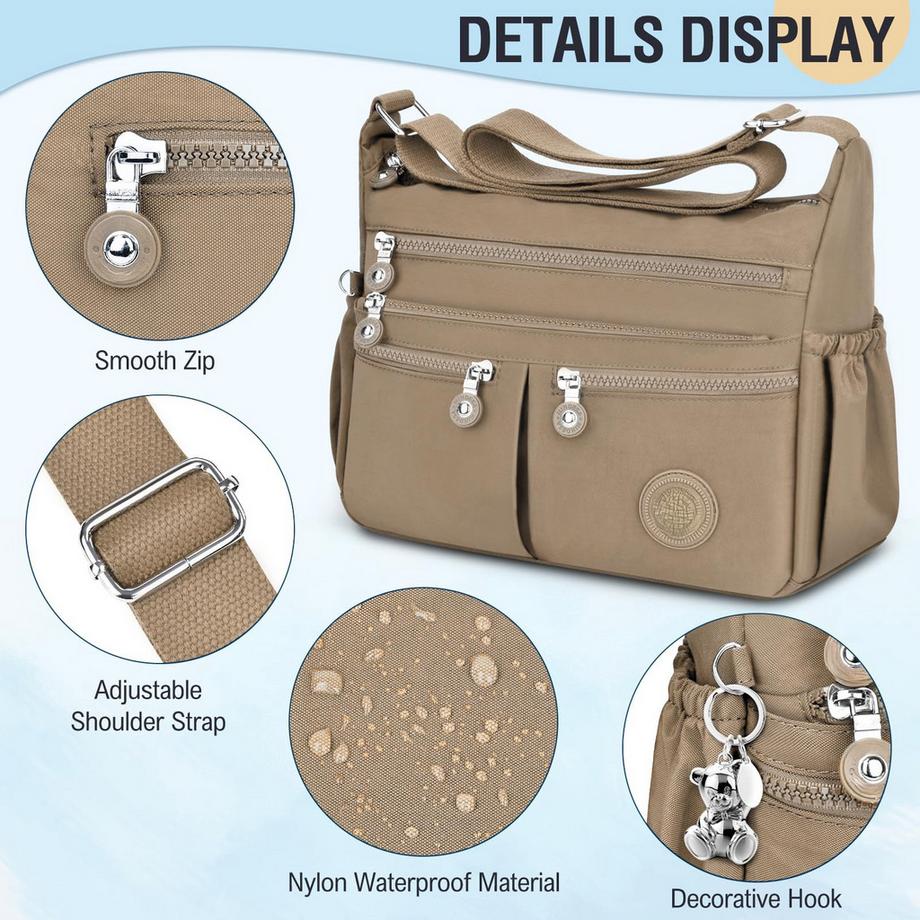 Only-bags.store Sac à Bandoulière, Sac à Bandoulière Étanche De Grande Capacité, Sac à Main Décontracté avec De Nombreux Compartiments  