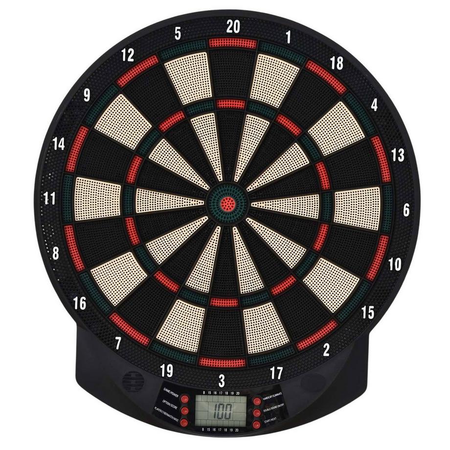 Northio  Elektronische Dartscheibe Dartboard-Set Mit 6 Darts, 30 Dartköpfe, 26 Spiele, 185 Trefferoptionen, Für 8 Spieler, Mehrfarbig 