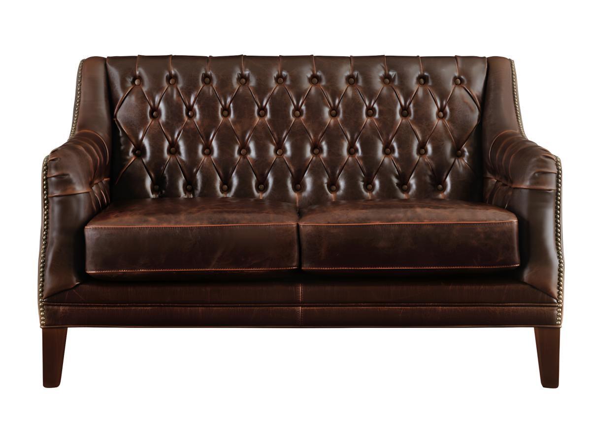 Vente-unique Ledersofa 2Sitzer COLBERT  