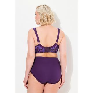 Ulla Popken  Reggiseno in microfibra senza ferretto con fiori e coppa C-E 