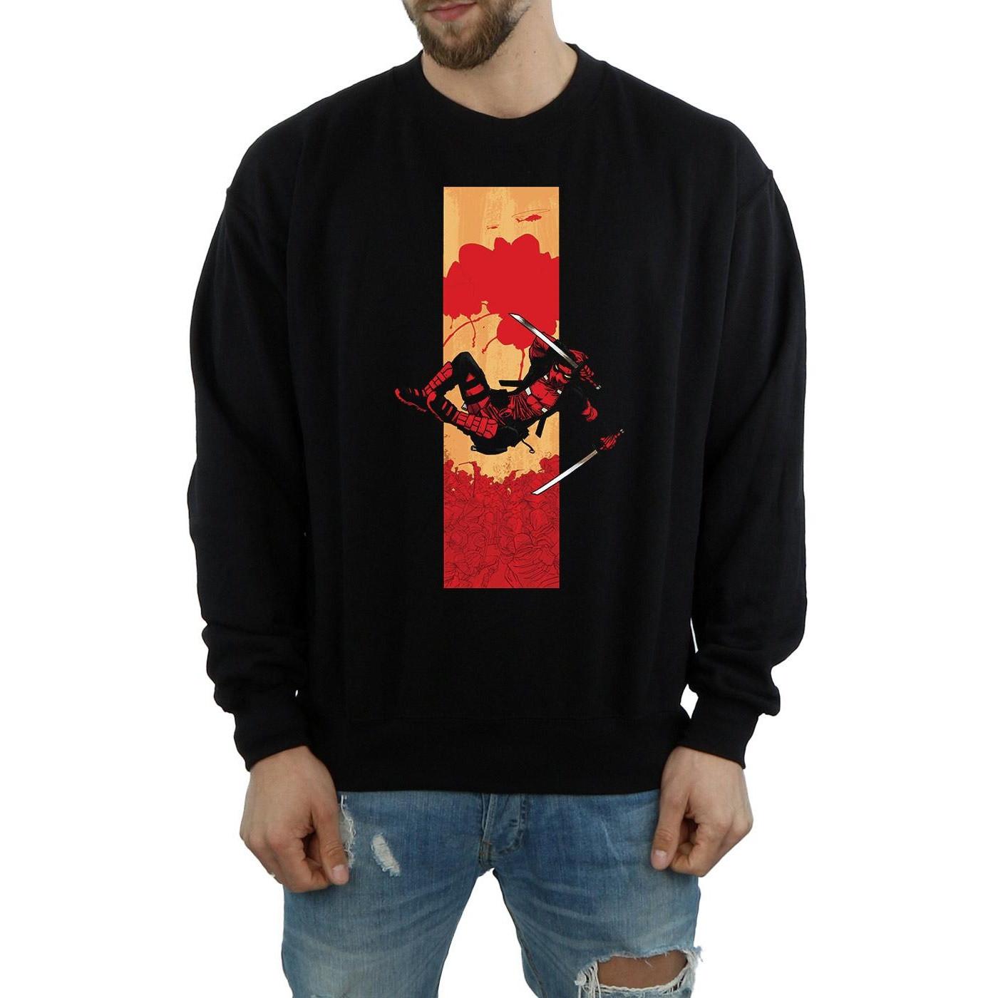 MARVEL  Deadpool Blood Strip Sweatshirt 