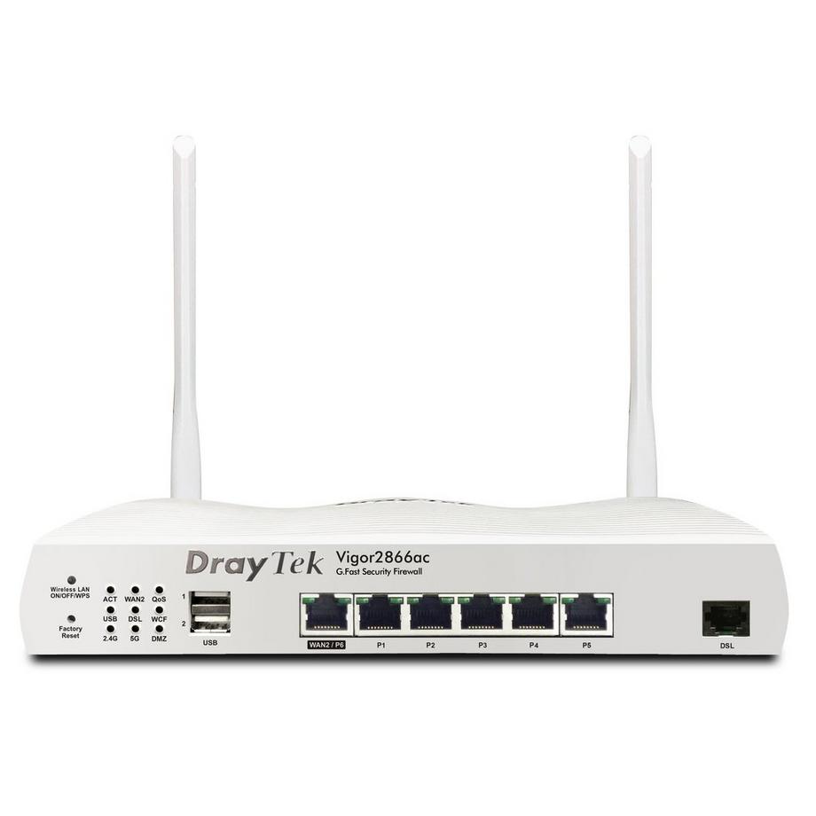 Vigor 2866Vac WLAN-Router Gigabit Ethernet Dual-Band (2,4 GHz/5 GHz) Weiß