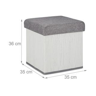 B2X Tabouret blanc avec espace de rangement  