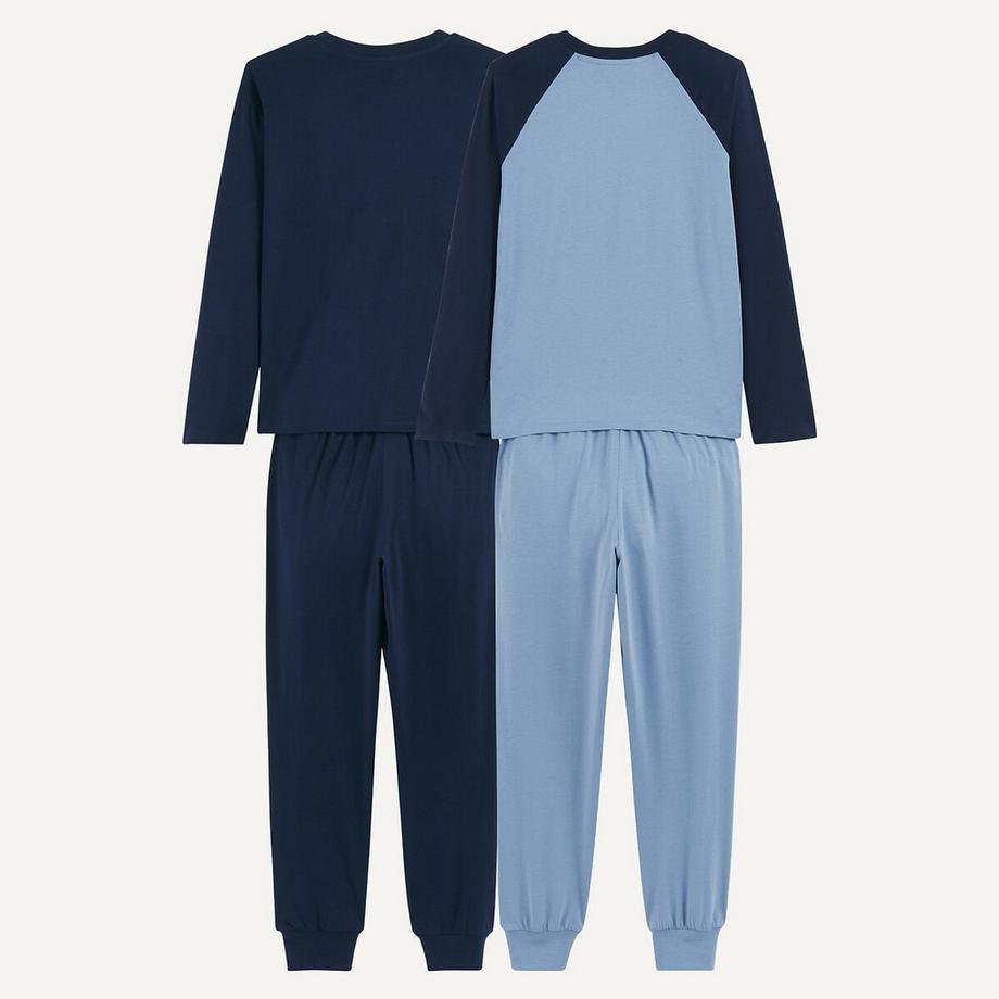 La Redoute Collections  Doppelpack Baumwollpyjamas mit phosphoreszierendem Astronautenmotiv 