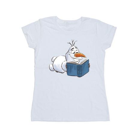 Disney  Tshirt FROZEN OLAF READING 