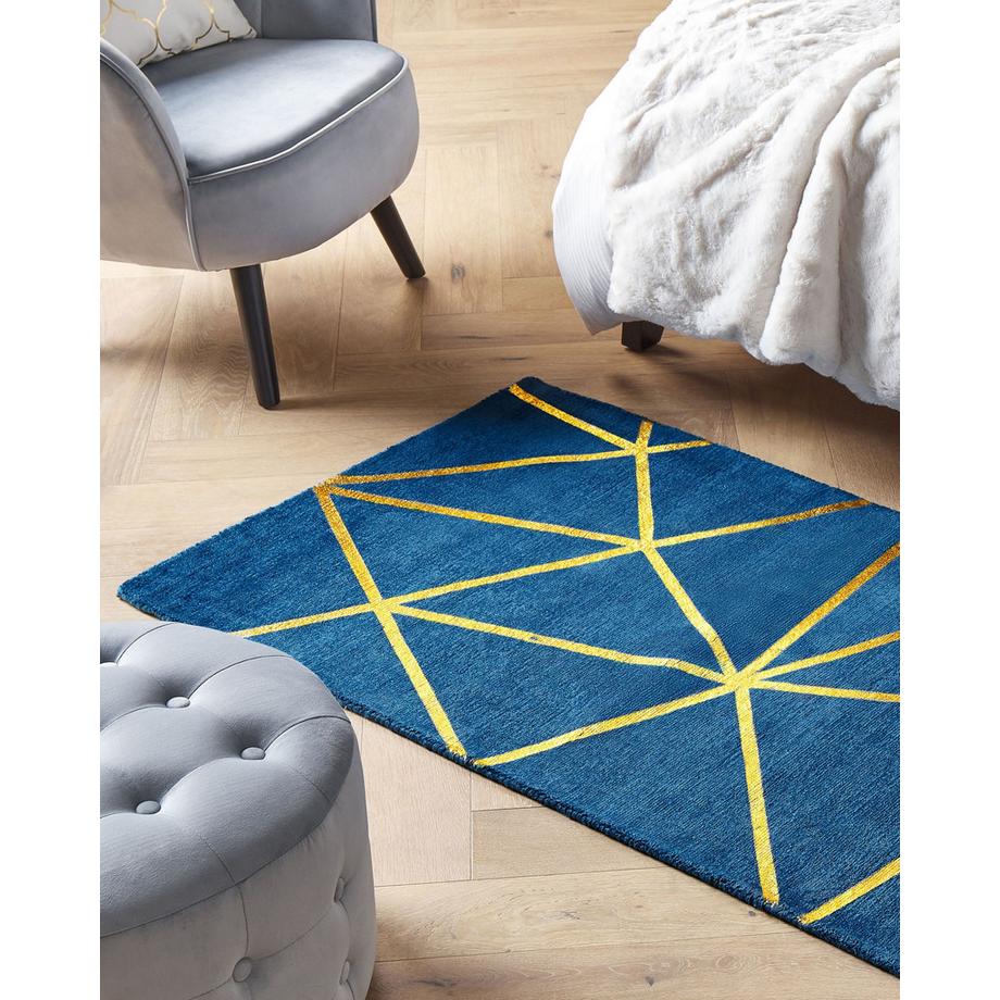 Beliani Tapis en Soie artificielle Moderne HAVZA  