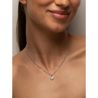 PHANTASYA  Kette mit Zirkonia-Herz 1447 Rhodiniert 