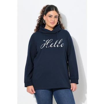 Felpa dalla vestibilità classica con HELLO e collo alto