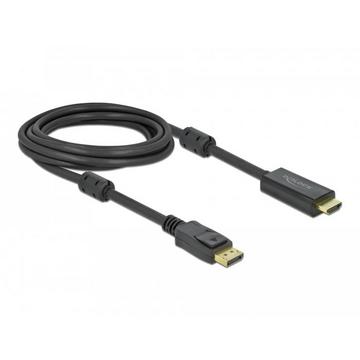 DeLOCK 85957 câble vidéo et adaptateur 3 m DisplayPort HDMI Noir