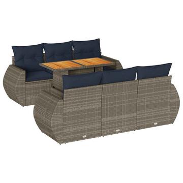 Gartensofa set poly-rattan