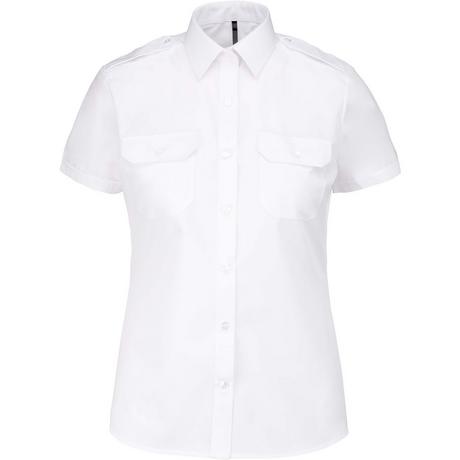 Kariban Camicia Pilota Maniche Corte Donna  