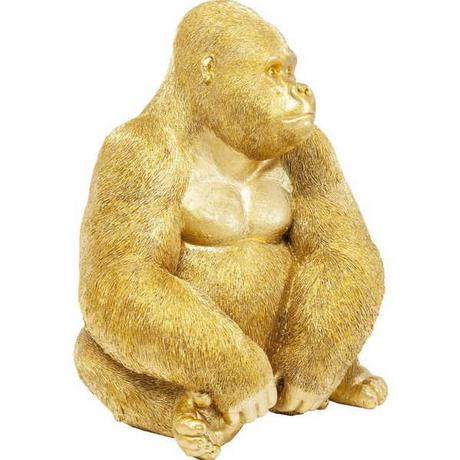 KARE Design Deko Figur Monkey Gorilla Side XL Gold  