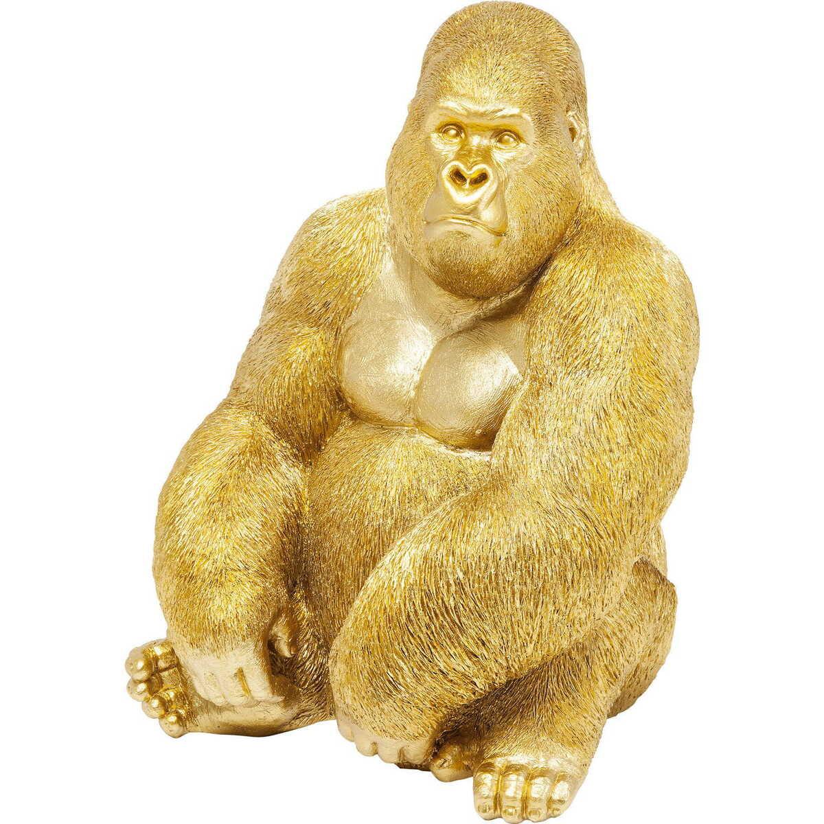 KARE Design Figurine décorative Monkey Gorilla Side XL Gold  