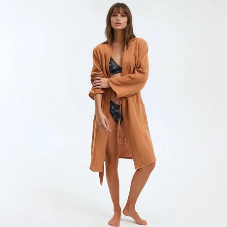 La Redoute Collections Peignoir Kimono en Gaze de Coton  