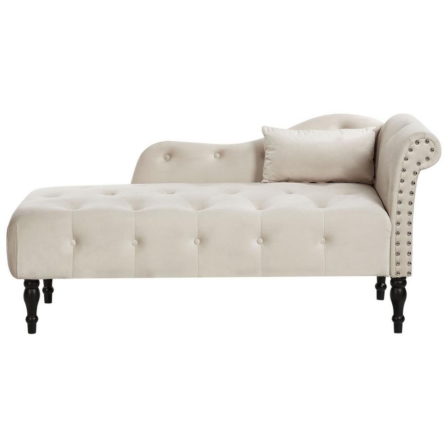 Chaise longue côté droit en Velours  IVRY