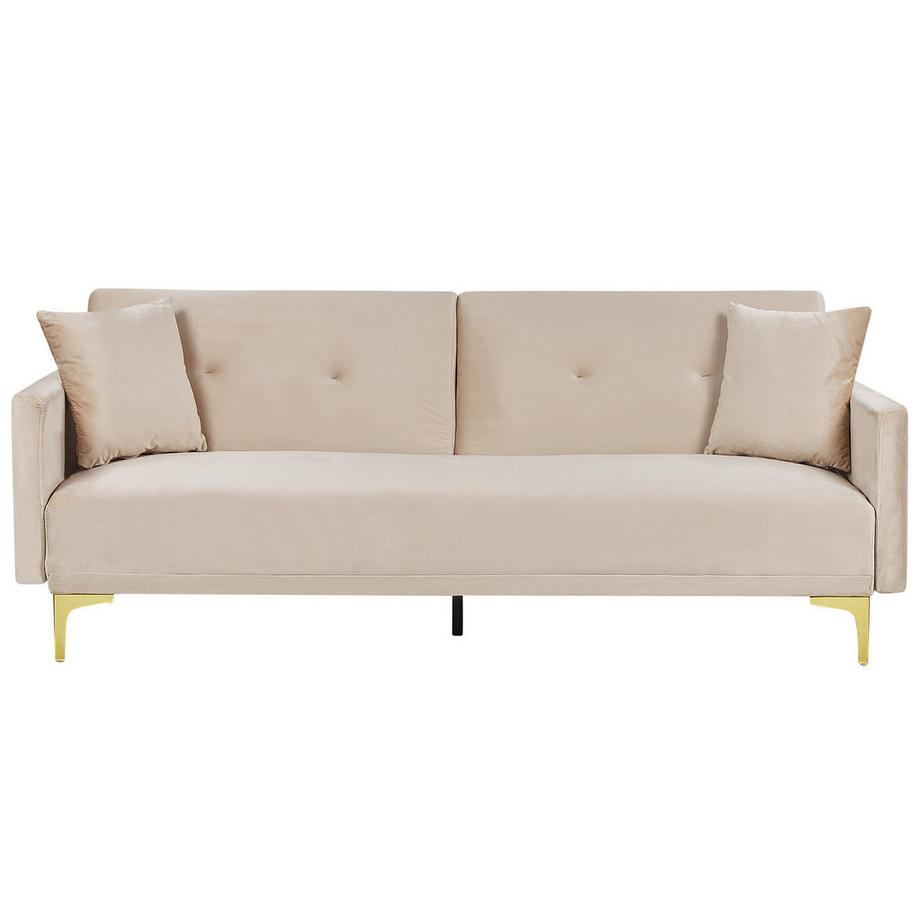 Schlafsofa aus Samtstoff Retro LUCAN