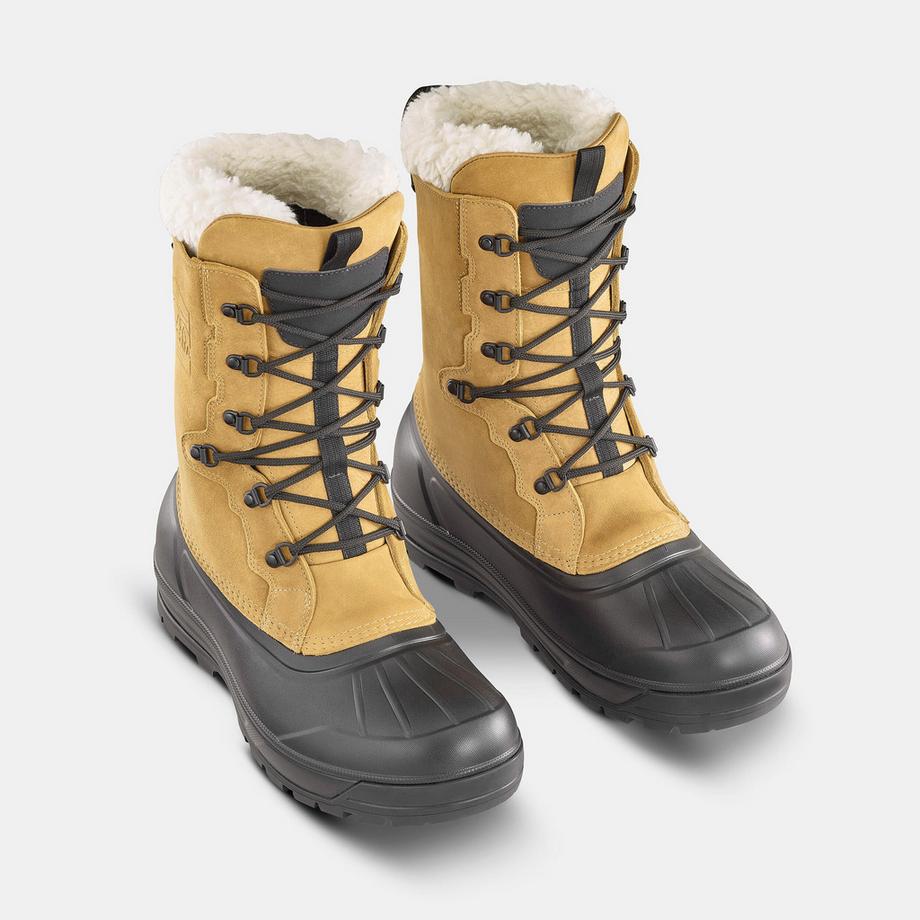 QUECHUA  Schneestiefel - Schneestiefel  Leder mit Schnürung warm wasserdicht Winterwandern - SH900 