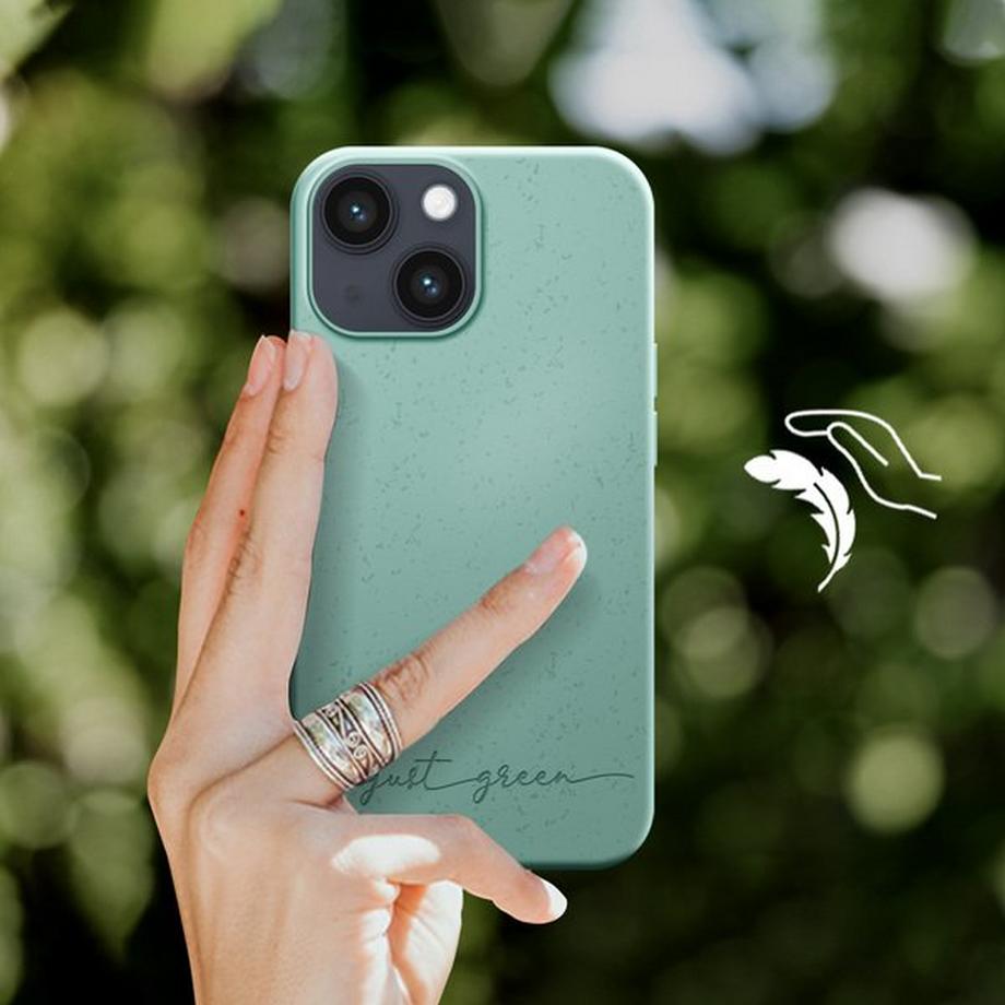 Just green  Coque iPhone 14 Recyclable Vert Foncé 