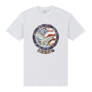 Nasa Drapeau Américain Imprimé Graphique T-Shirt  