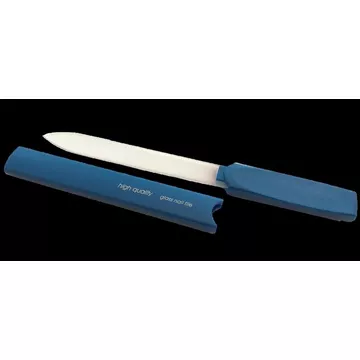 Glasnagelfeile mit Schutzkappe, hellblau, 13 cm