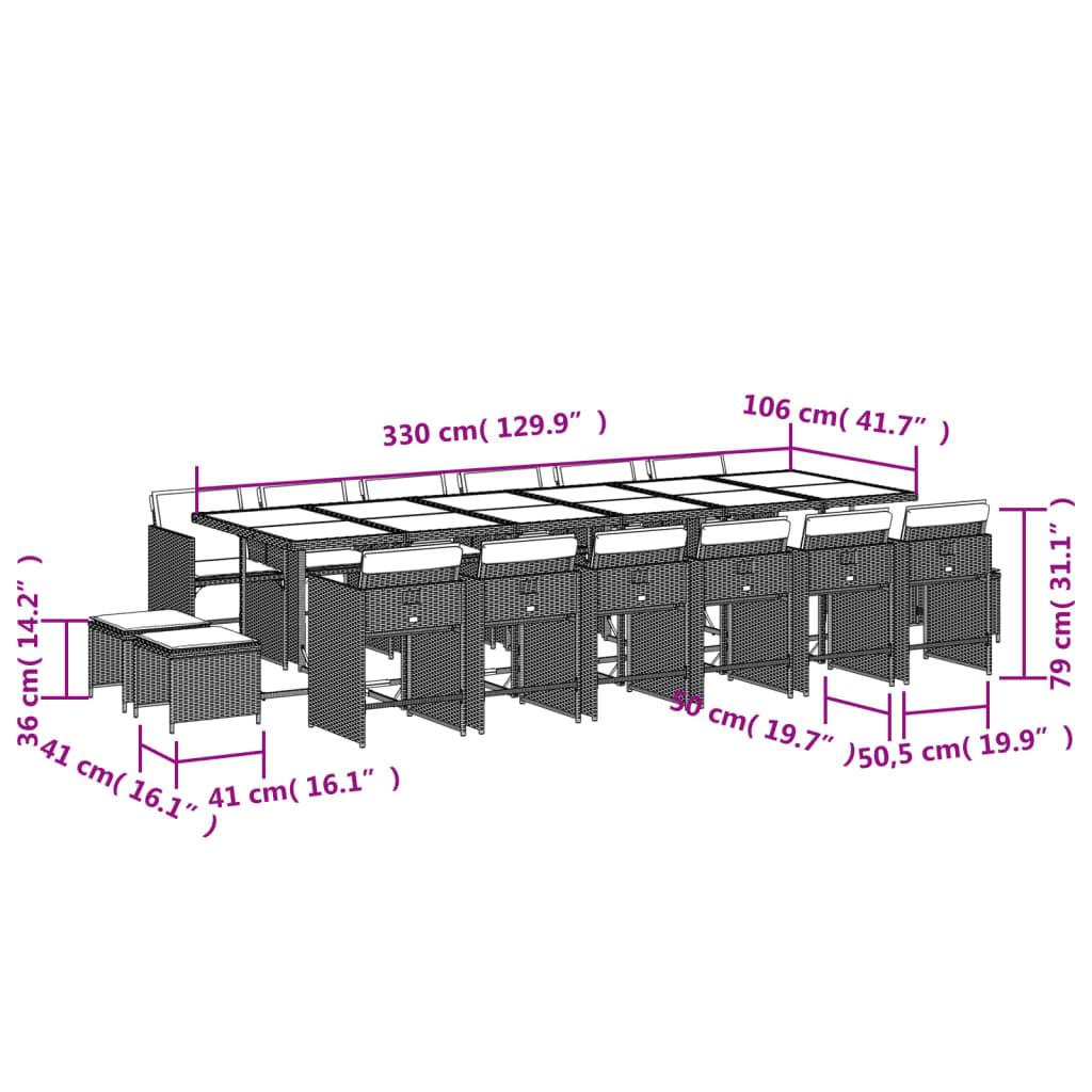 VidaXL Ensemble de salle à manger de jardin rotin synthétique  