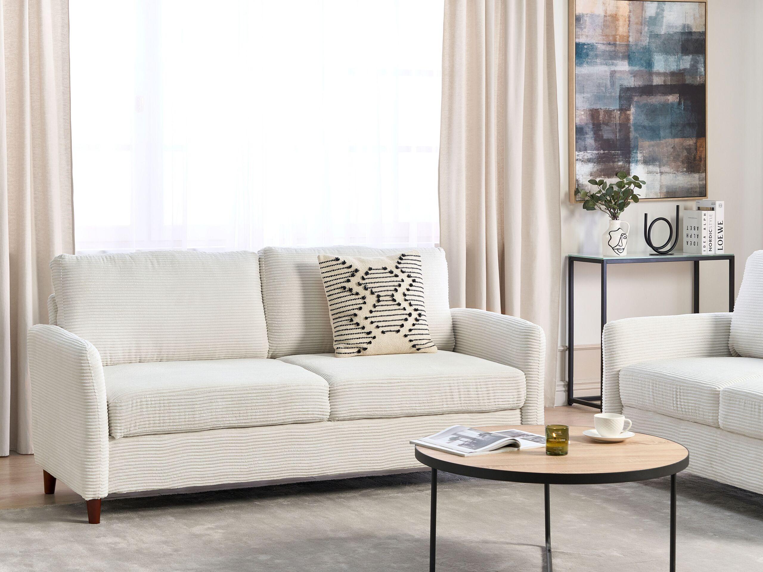 Beliani 3 Sitzer Sofa aus Cord Modern MARE  