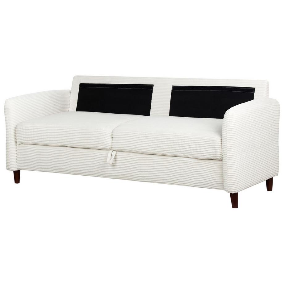 Beliani Divano 3 posti en Velluto a coste Moderno MARE  