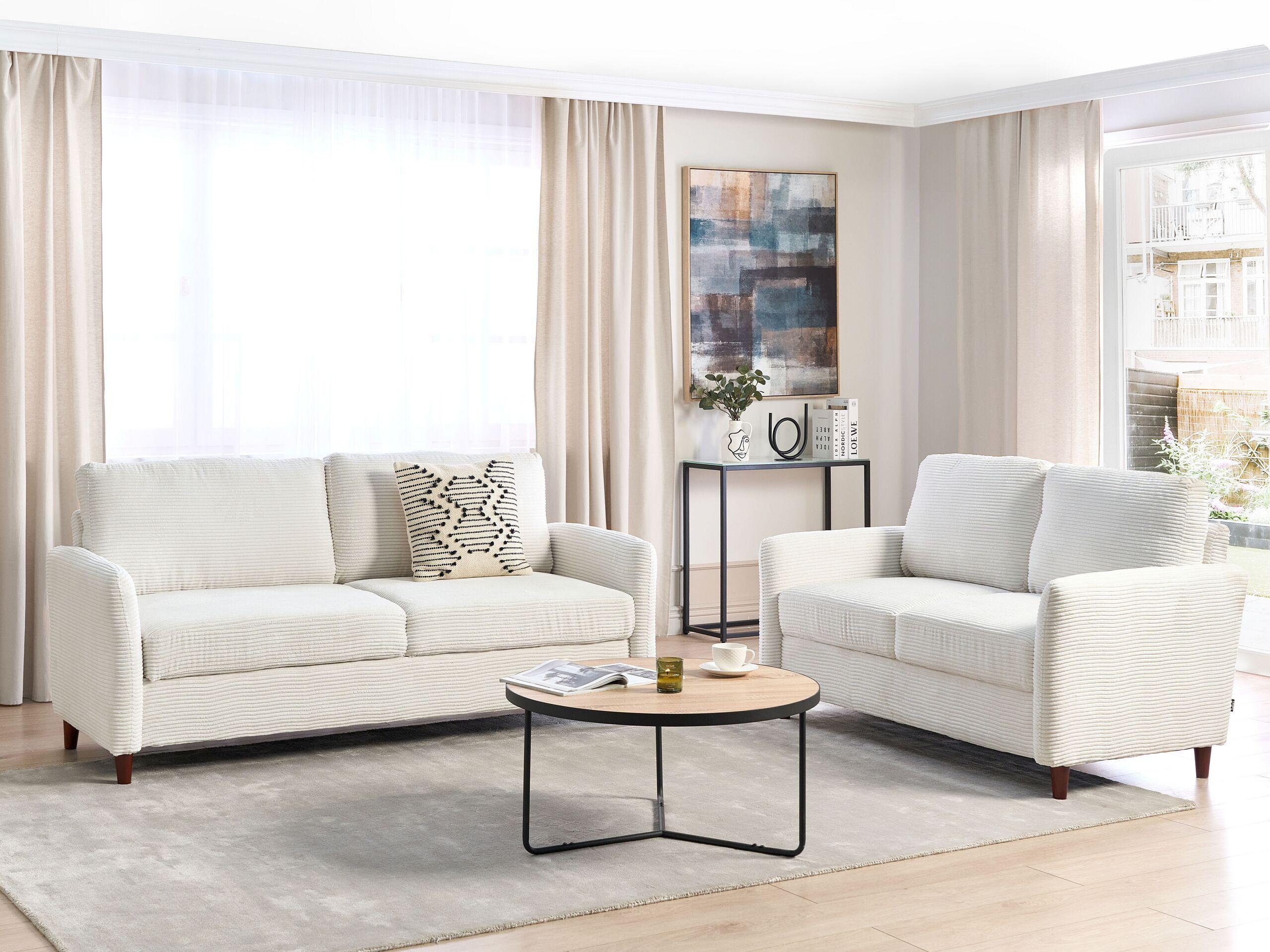 Beliani 3 Sitzer Sofa aus Cord Modern MARE  