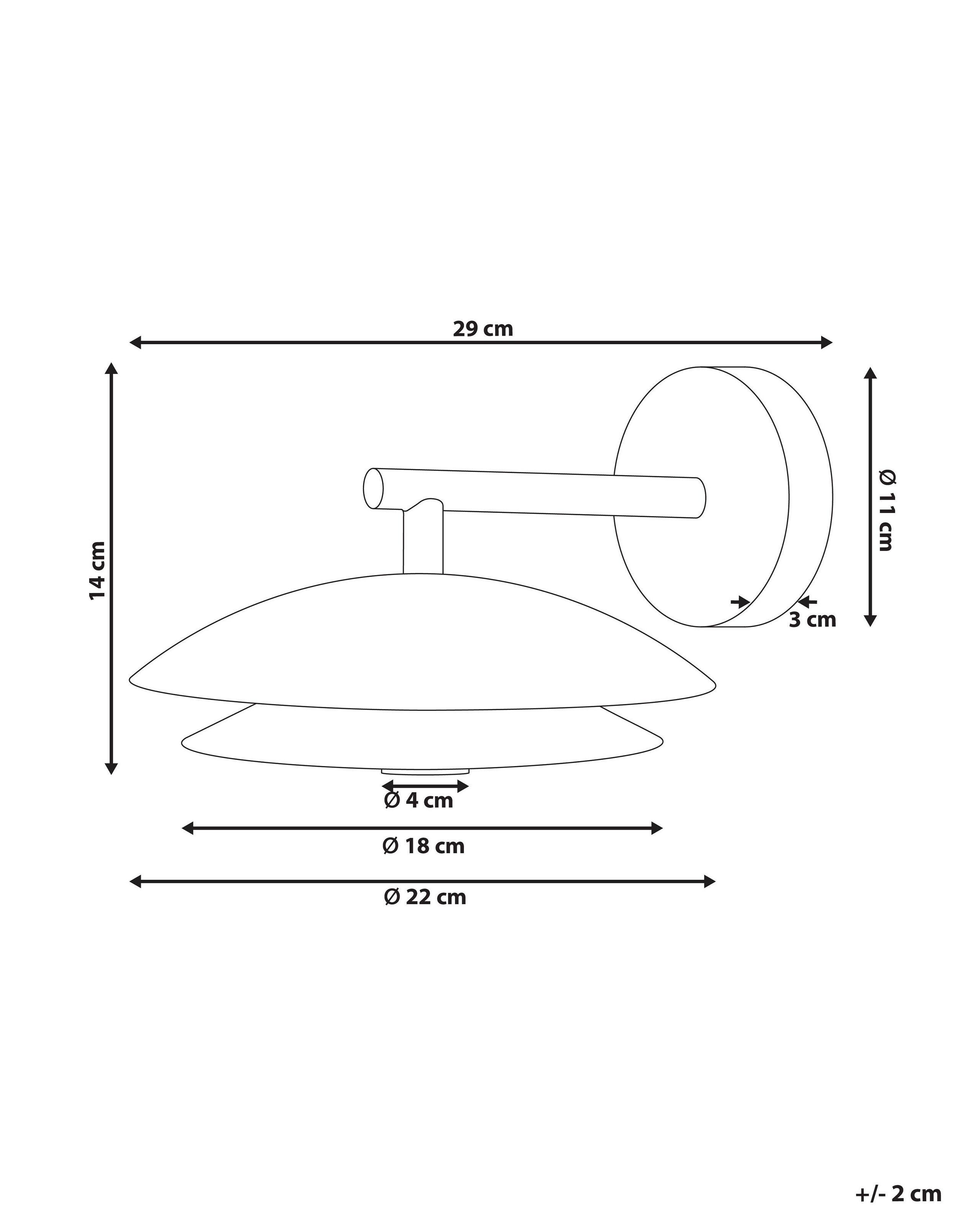 Beliani Lampe murale en Acier Moderne LASOLO  