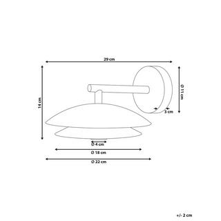 Beliani Lampe murale en Acier Moderne LASOLO  