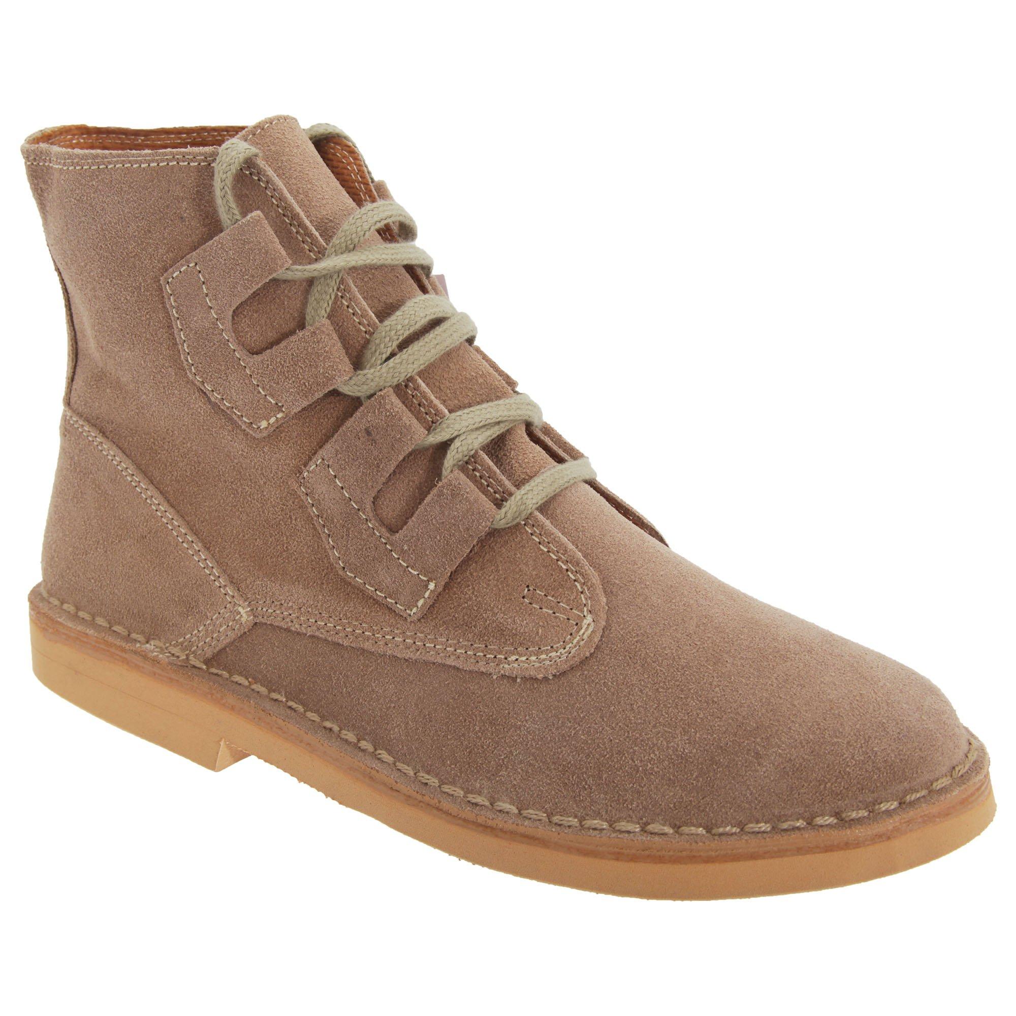Roamers  Mens Ghillie Tie Real Suede Desert Boots 
