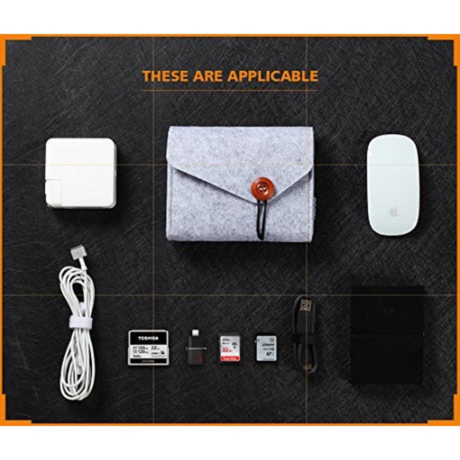 Only-bags.store  Pochette de rangement en feutre Sacoche Etui pour accessoires 