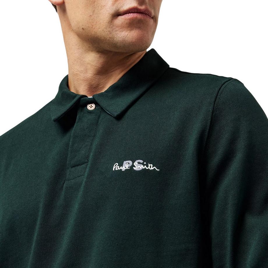 PAUL SMITH Maglietta Polo Manica Lunga con Logo Ricamato  