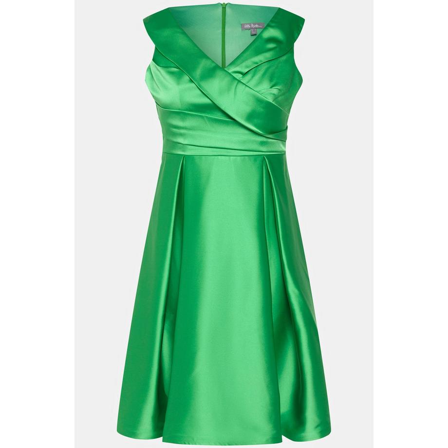 Ulla Popken Drapiertes A-Linien Ärmelloses Abendkleid  