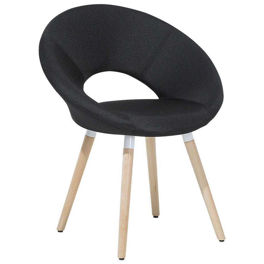 Beliani Esszimmerstuhl 2er Set aus Stoff Retro ROSLYN  