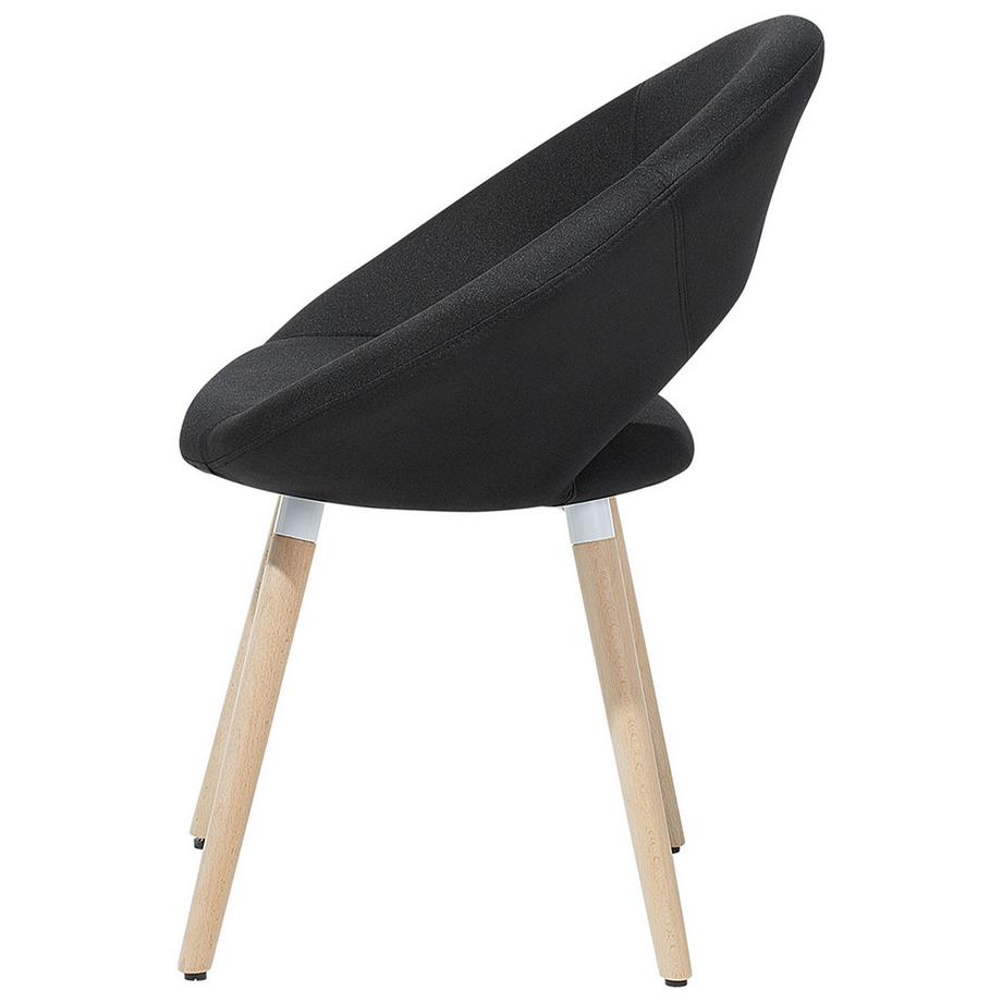 Beliani Esszimmerstuhl 2er Set aus Stoff Retro ROSLYN  