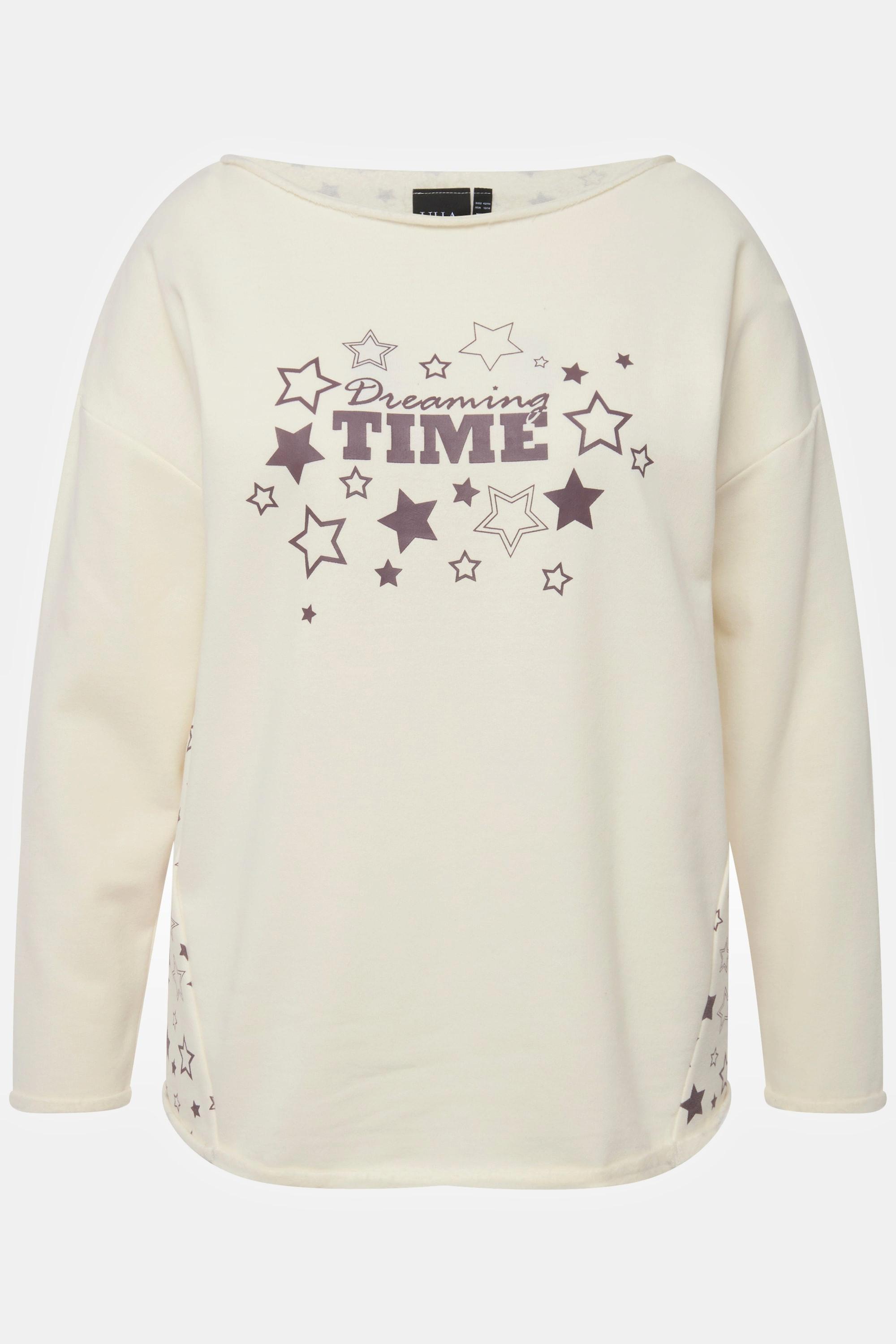 Ulla Popken Felpa Loungewear Oversize Girocollo Maniche Lunghe  