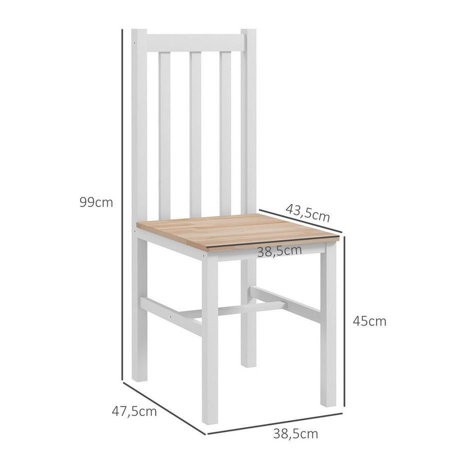 HOMCOM Chaises de salle à manger  