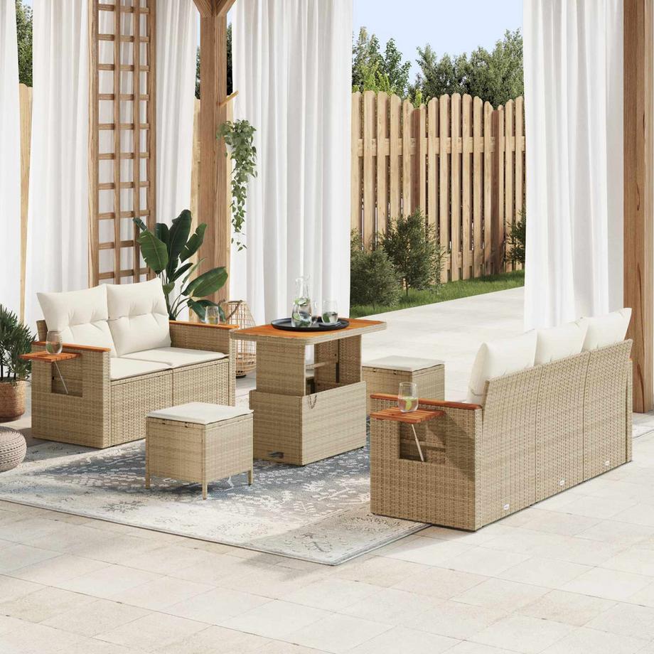 VidaXL Gartensofa-set poly-rattan  