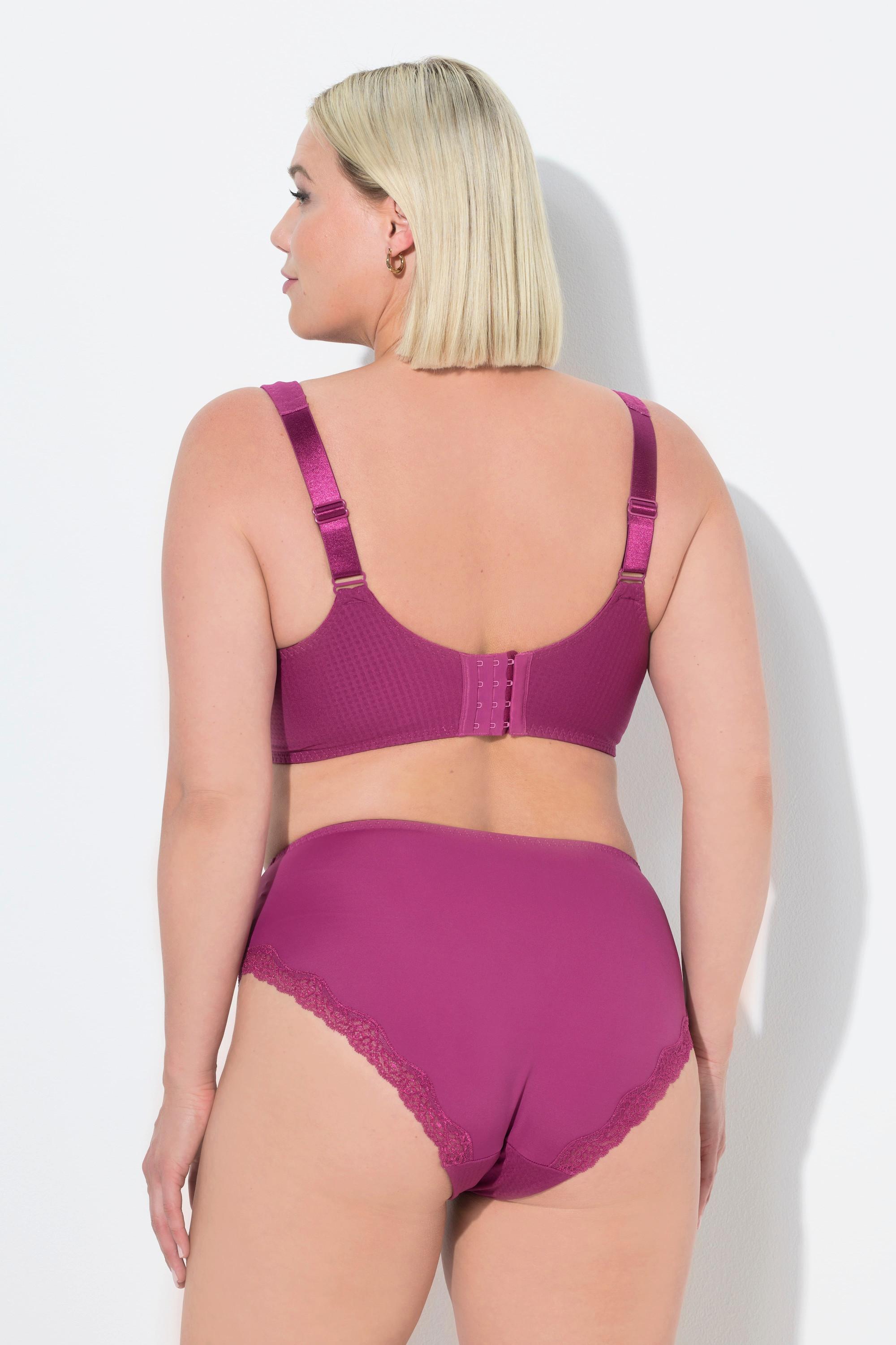 Ulla Popken Reggiseno sostenitivo senza ferretto pizzo coppa C-G  