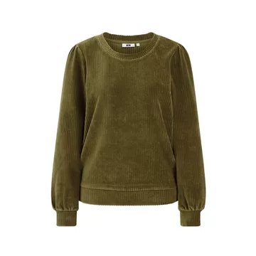 Sweat-Shirt De Tissu Côtelé Femme