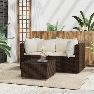 VidaXL set mobili da giardino Polirattan  