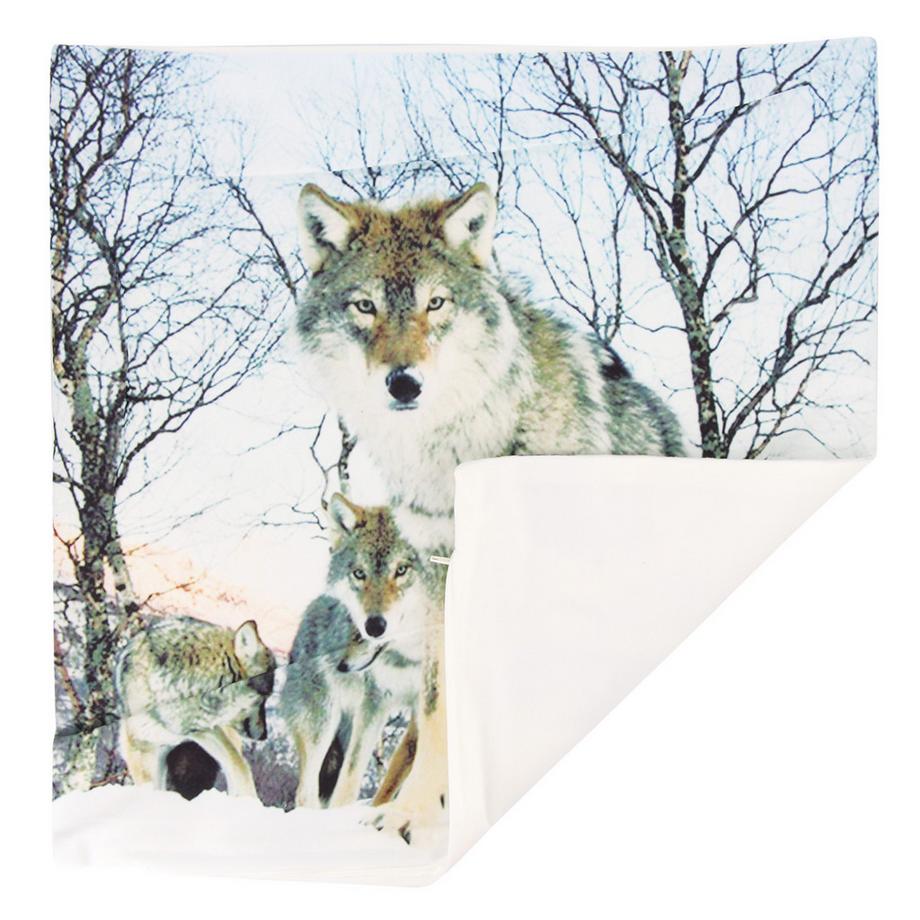 Avizar 2 Stk. Kissenbezüge Wolfsrudel  