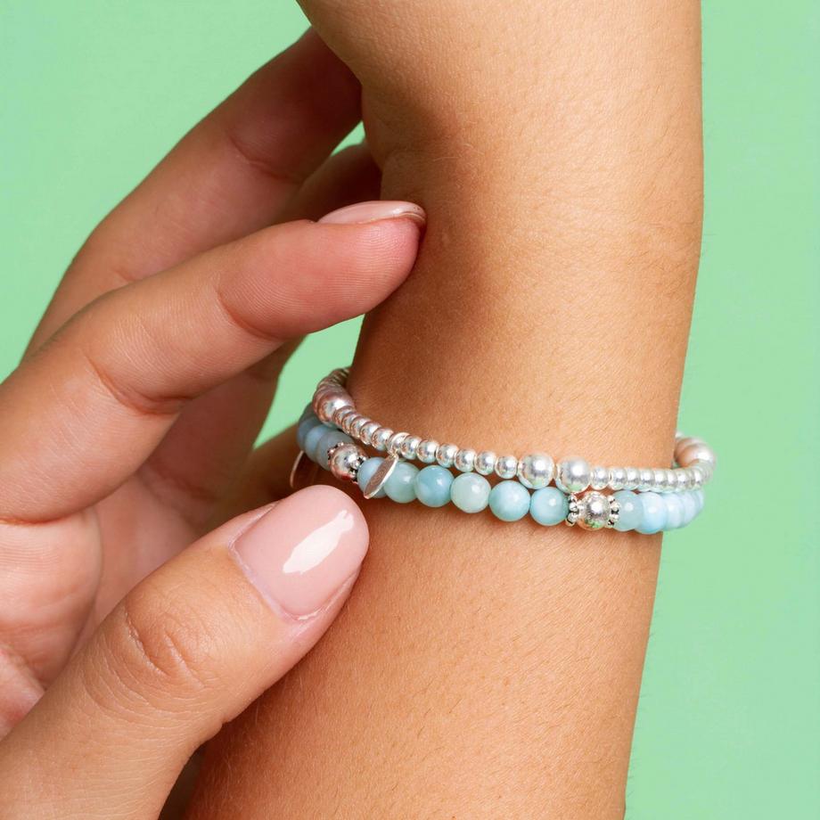 Balibay  Lasibel  Armband mit Larimar Edelsteinen 